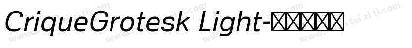 CriqueGrotesk Light字体转换